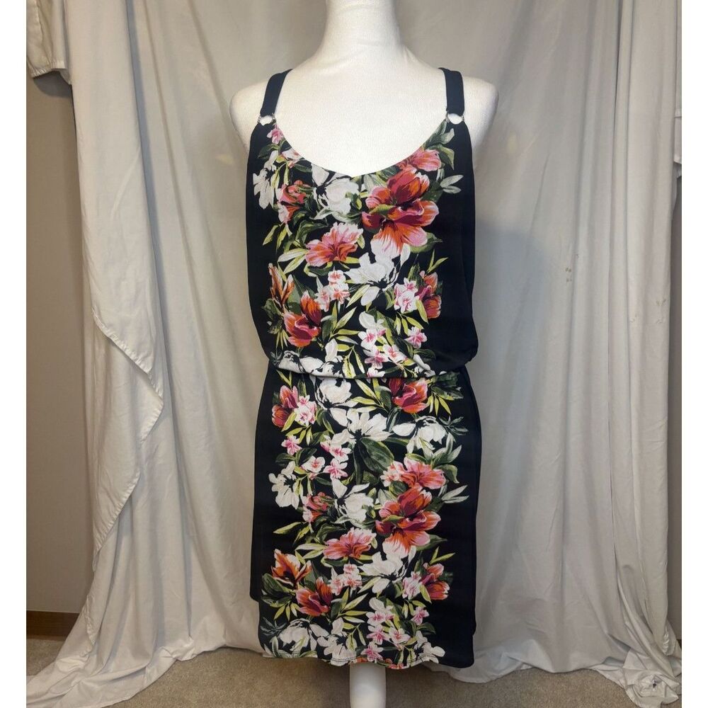 White House Black Market Floral Halter Dress Womens Designer Sleeveless NWOT